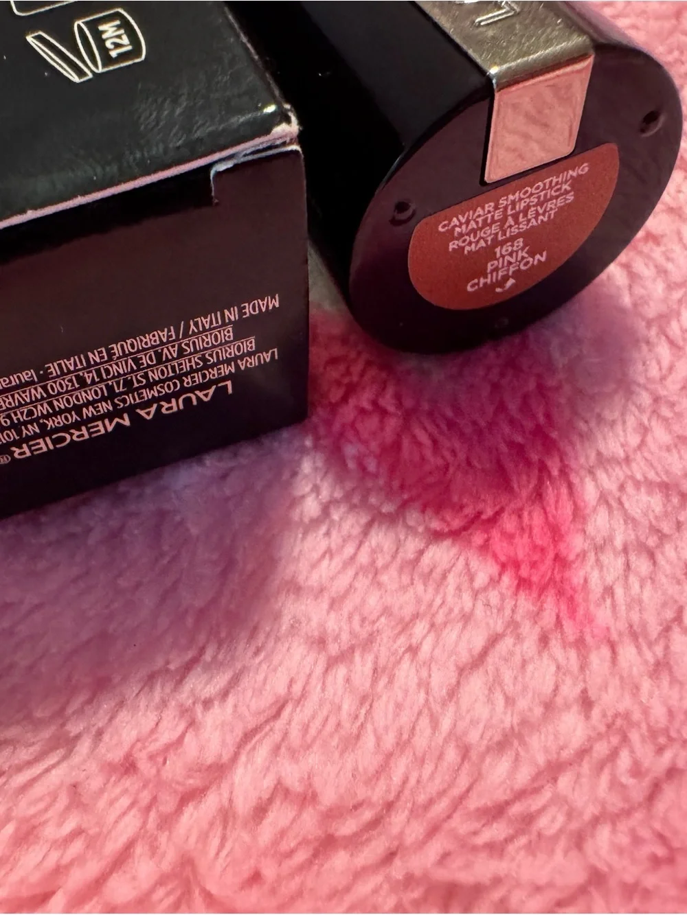 Laura Mercier Pink Chiffon Caviar Smoothing Matte Lipstick - New in Box